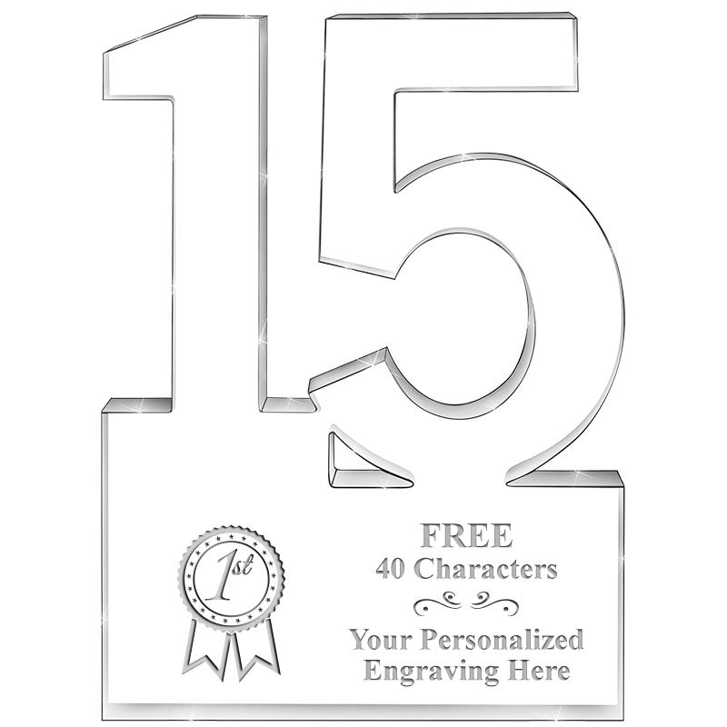 6" 15 YEARS OF SERVICE ACRYLIC