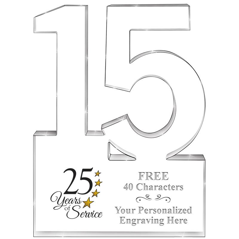 6" 15 YEARS OF SERVICE ACRYLIC