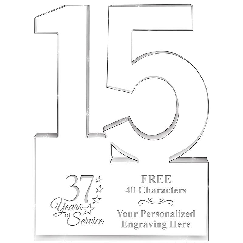 6" 15 YEARS OF SERVICE ACRYLIC