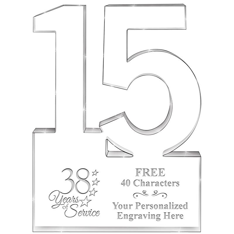 6" 15 YEARS OF SERVICE ACRYLIC