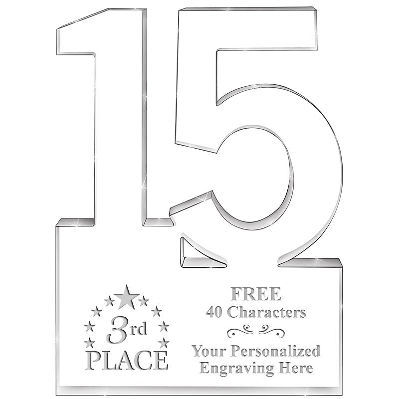 6" 15 YEARS OF SERVICE ACRYLIC