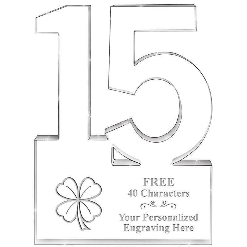 6" 15 YEARS OF SERVICE ACRYLIC