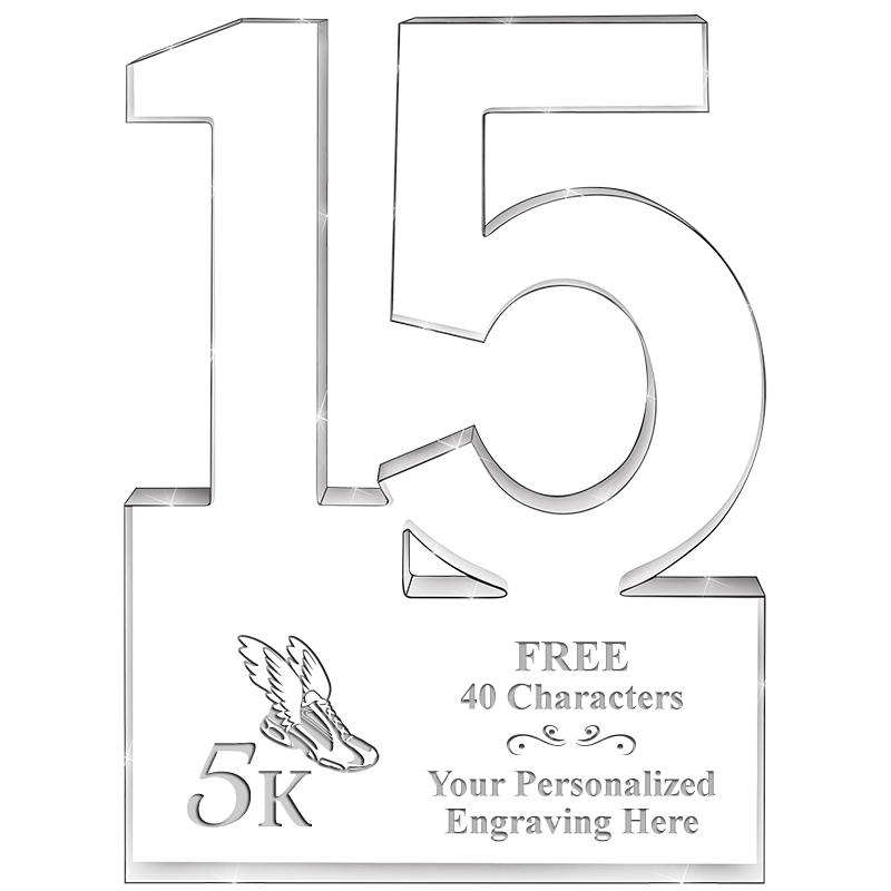 6" 15 YEARS OF SERVICE ACRYLIC