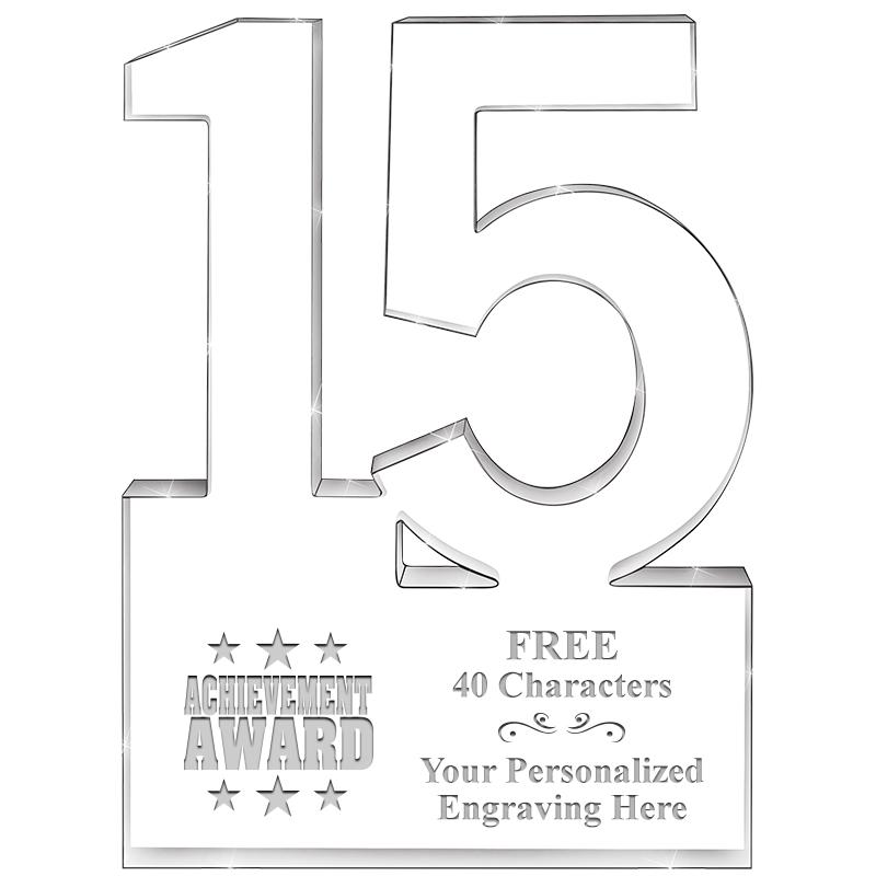 6" 15 YEARS OF SERVICE ACRYLIC