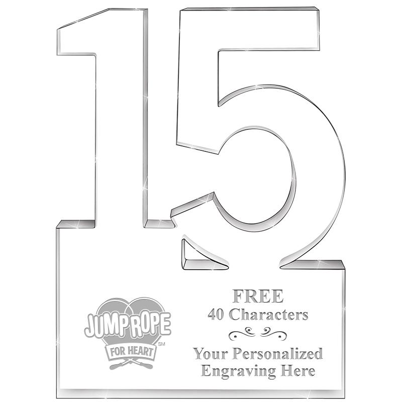 6" 15 YEARS OF SERVICE ACRYLIC