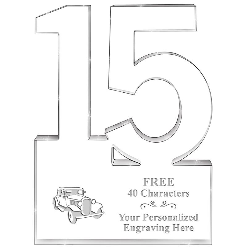 6" 15 YEARS OF SERVICE ACRYLIC