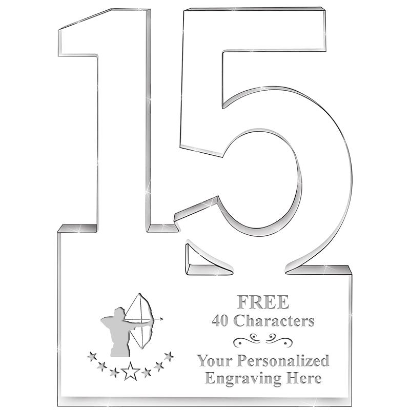 6" 15 YEARS OF SERVICE ACRYLIC