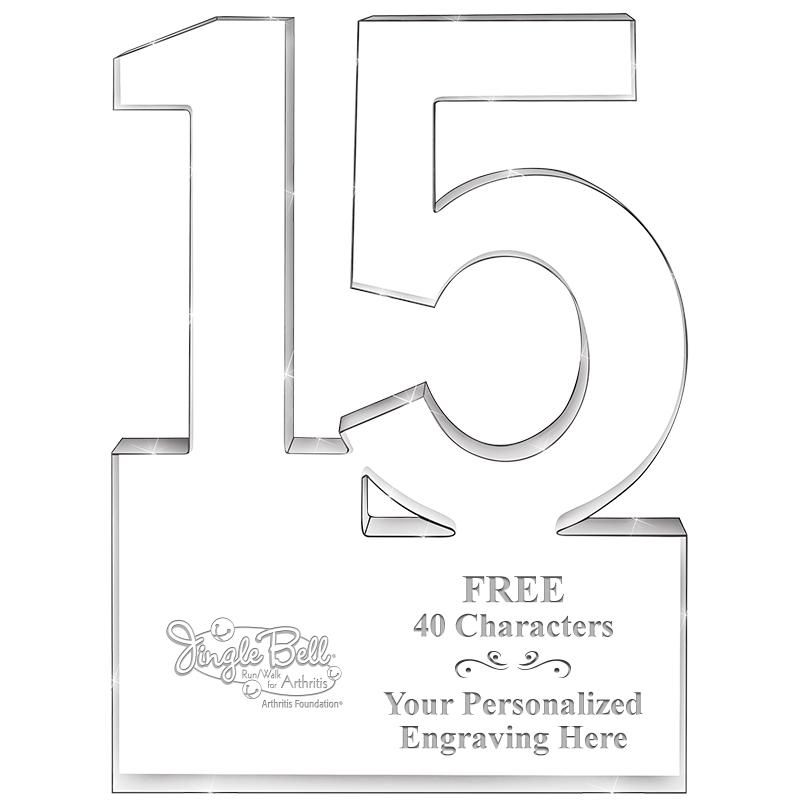 6" 15 YEARS OF SERVICE ACRYLIC