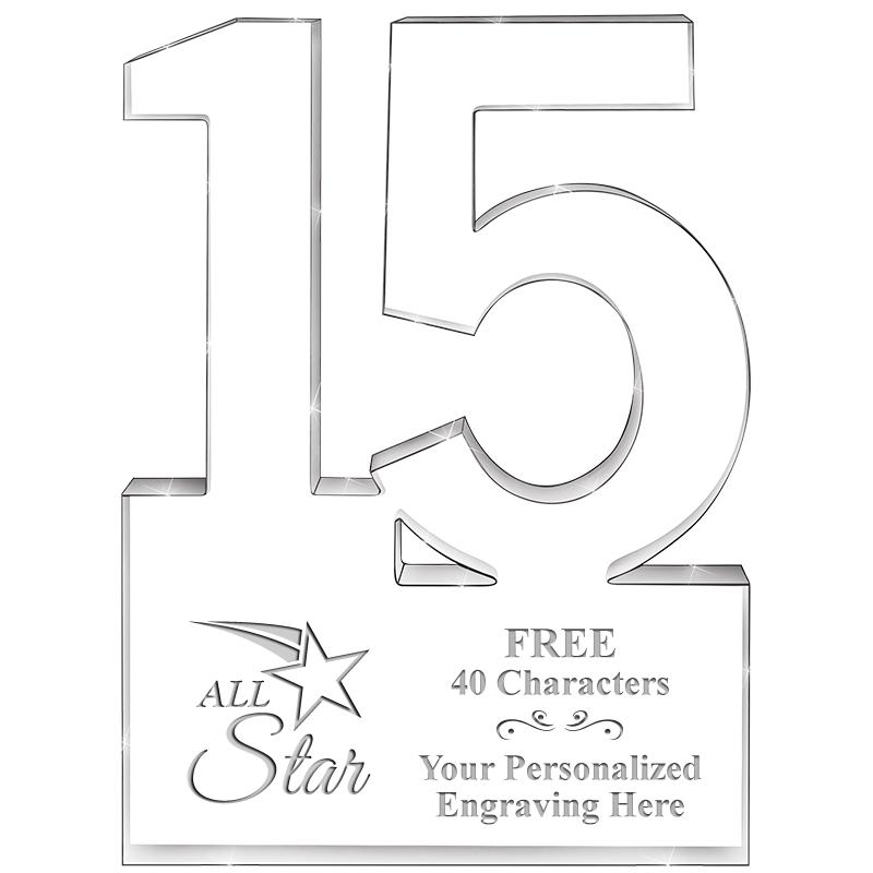 6" 15 YEARS OF SERVICE ACRYLIC