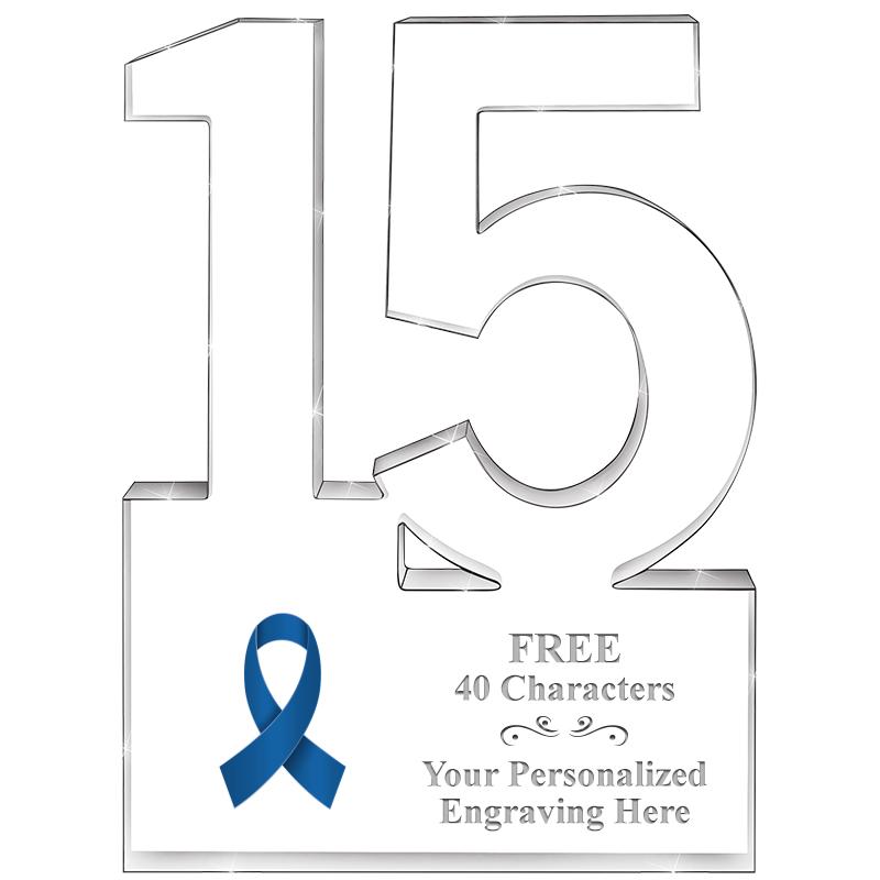 6" 15 YEARS OF SERVICE ACRYLIC