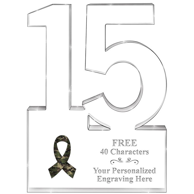 6" 15 YEARS OF SERVICE ACRYLIC
