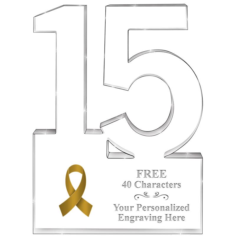 6" 15 YEARS OF SERVICE ACRYLIC