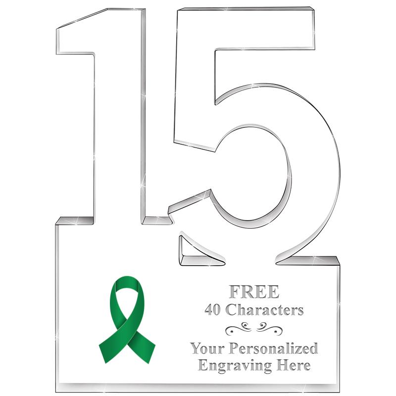 6" 15 YEARS OF SERVICE ACRYLIC