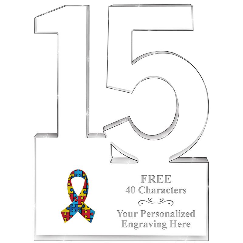 6" 15 YEARS OF SERVICE ACRYLIC