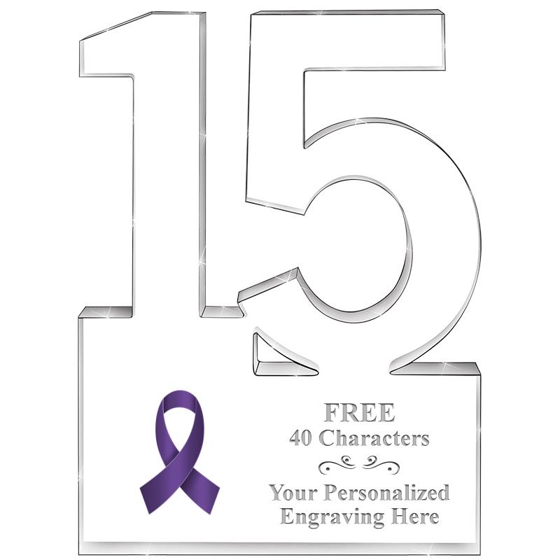 6" 15 YEARS OF SERVICE ACRYLIC