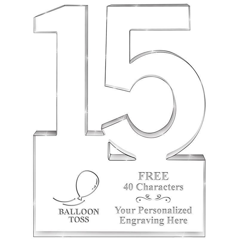 6" 15 YEARS OF SERVICE ACRYLIC