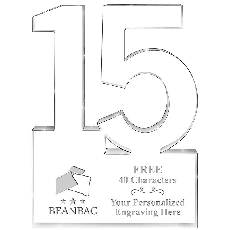 6" 15 YEARS OF SERVICE ACRYLIC