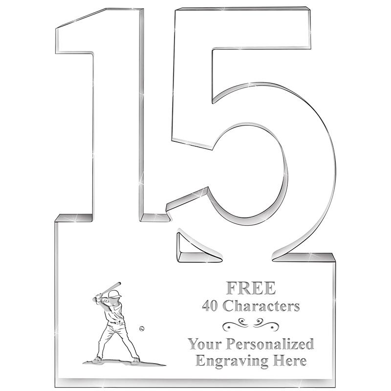 6" 15 YEARS OF SERVICE ACRYLIC