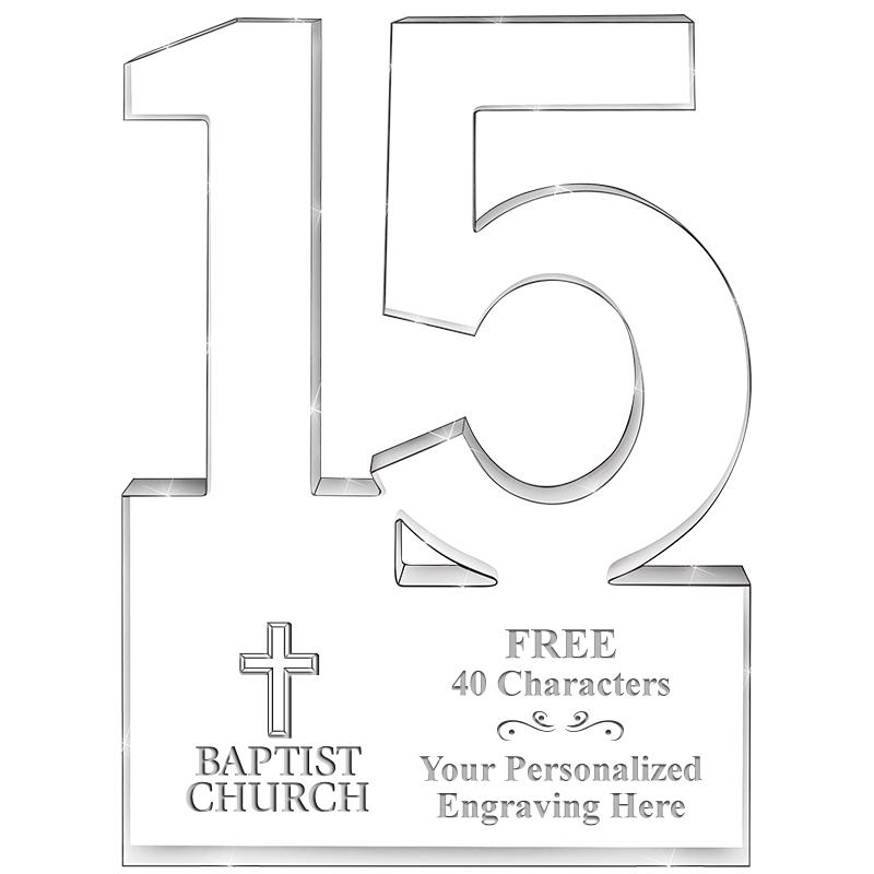 6" 15 YEARS OF SERVICE ACRYLIC