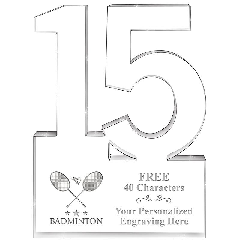 6" 15 YEARS OF SERVICE ACRYLIC