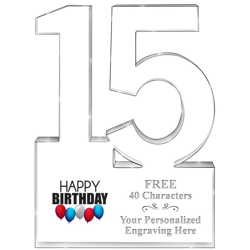 6" 15 YEARS OF SERVICE ACRYLIC