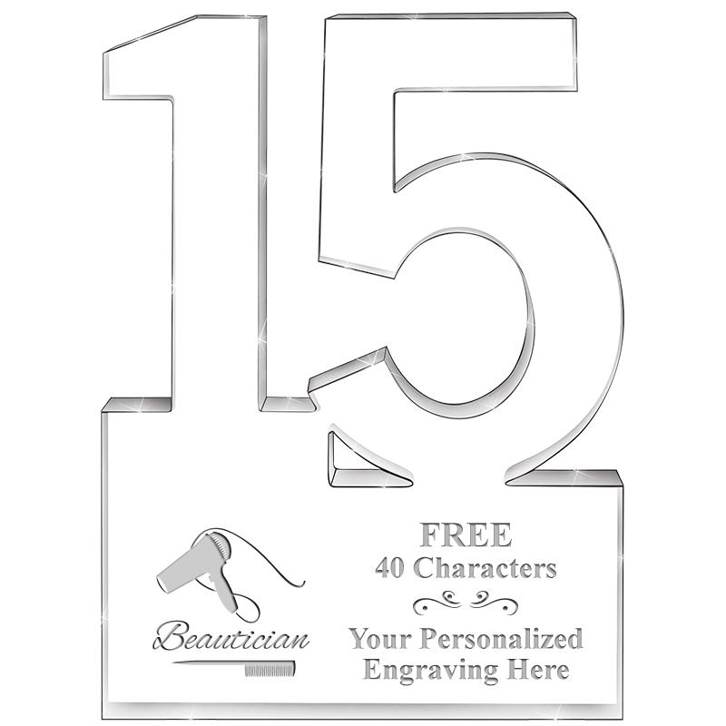 6" 15 YEARS OF SERVICE ACRYLIC