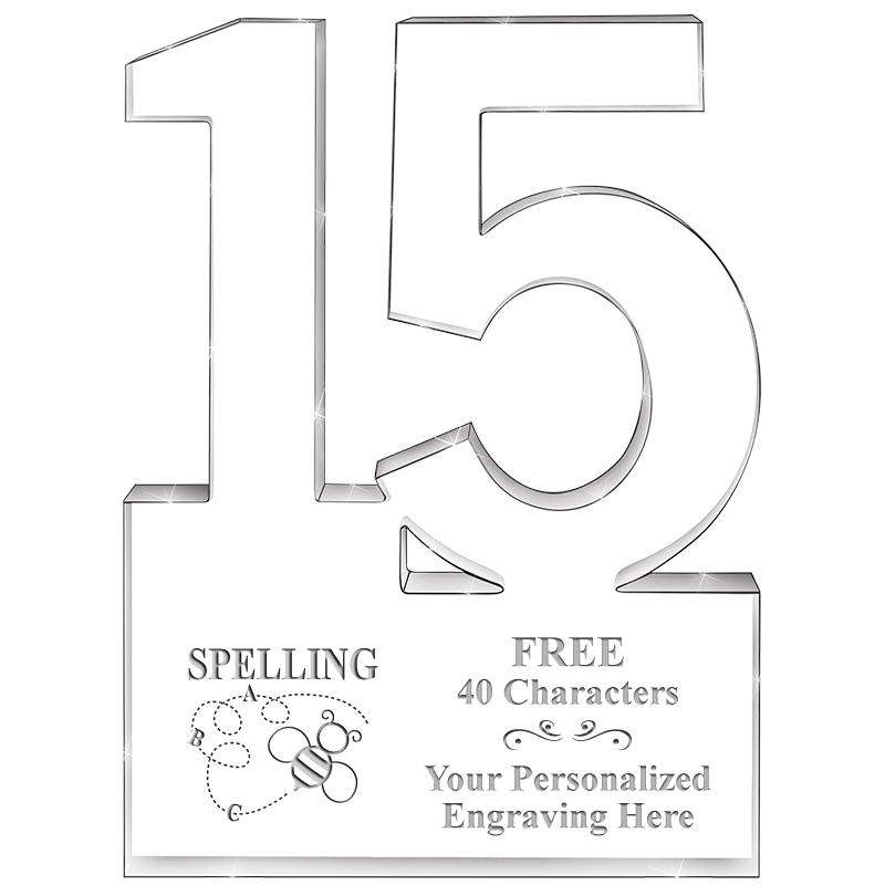 6" 15 YEARS OF SERVICE ACRYLIC