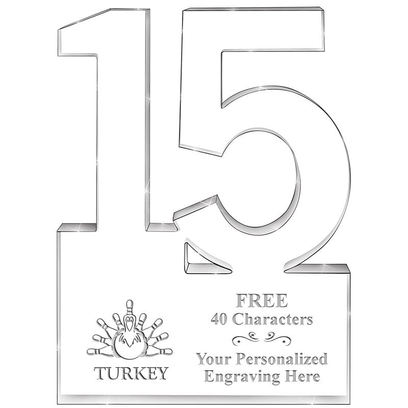 6" 15 YEARS OF SERVICE ACRYLIC