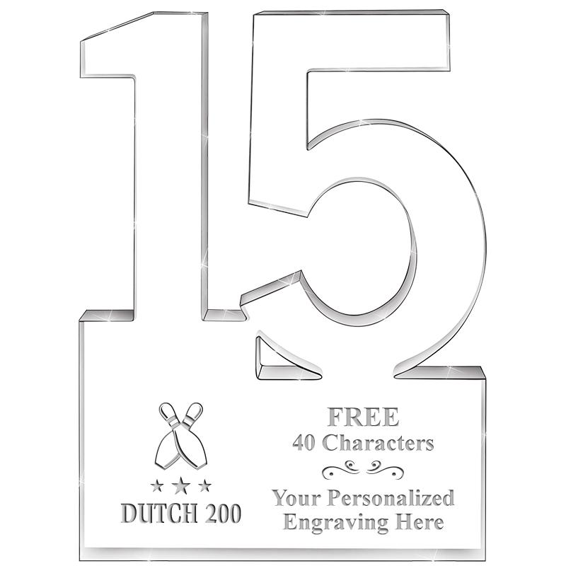 6" 15 YEARS OF SERVICE ACRYLIC