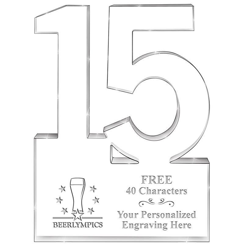 6" 15 YEARS OF SERVICE ACRYLIC