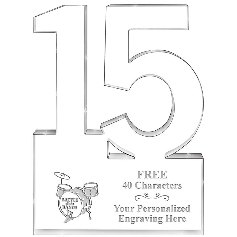 6" 15 YEARS OF SERVICE ACRYLIC