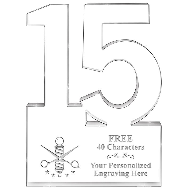 6" 15 YEARS OF SERVICE ACRYLIC