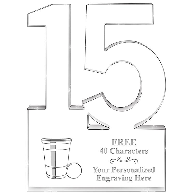 6" 15 YEARS OF SERVICE ACRYLIC