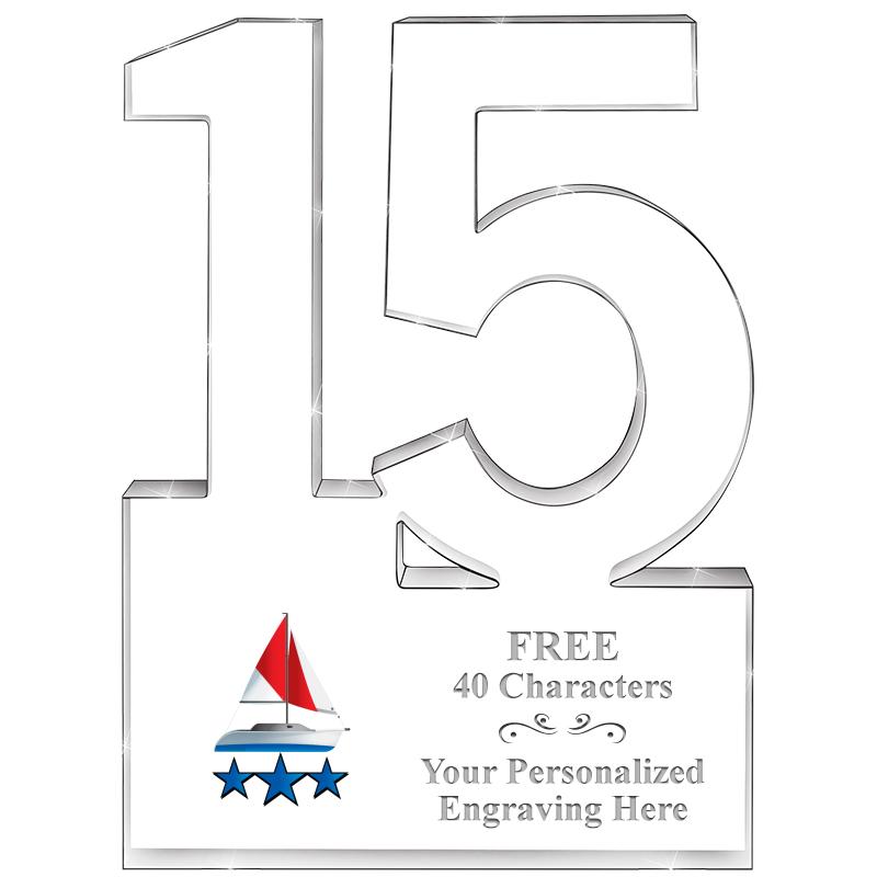 6" 15 YEARS OF SERVICE ACRYLIC