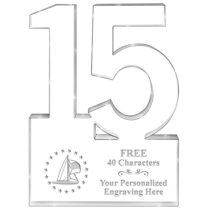 6" 15 YEARS OF SERVICE ACRYLIC