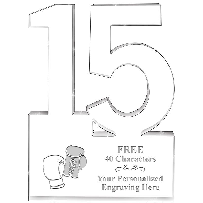 6" 15 YEARS OF SERVICE ACRYLIC