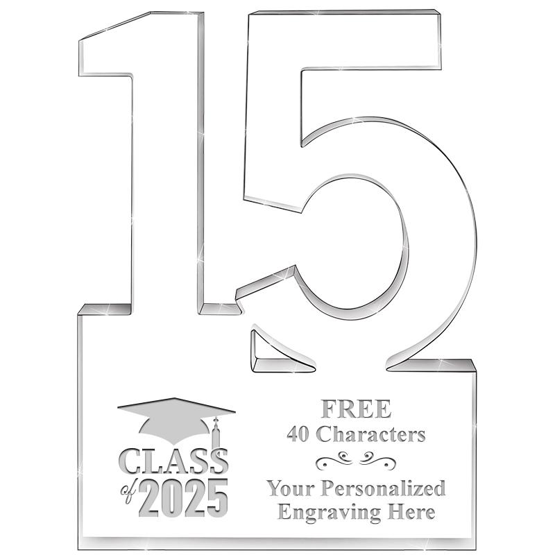 6" 15 YEARS OF SERVICE ACRYLIC