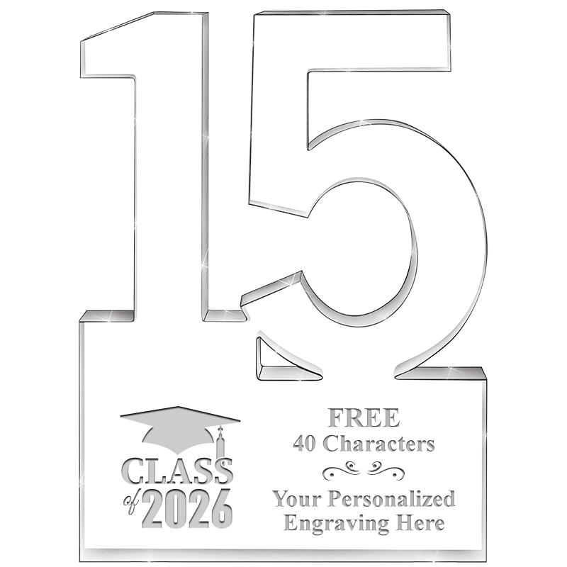 6" 15 YEARS OF SERVICE ACRYLIC