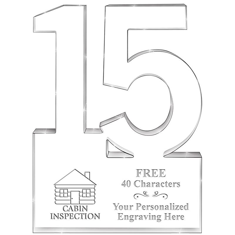 6" 15 YEARS OF SERVICE ACRYLIC