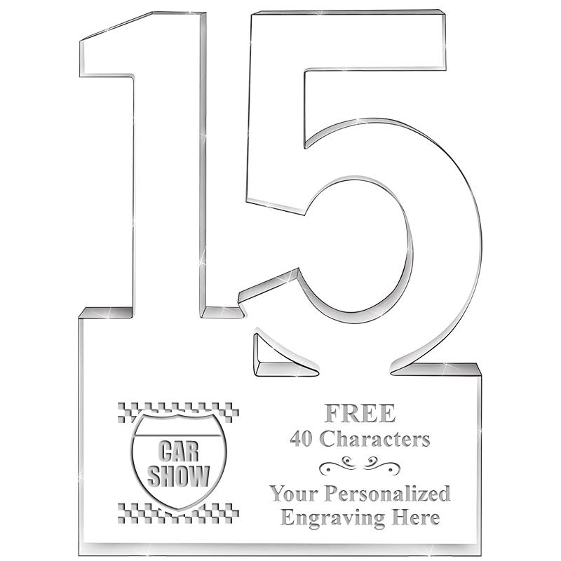 6" 15 YEARS OF SERVICE ACRYLIC