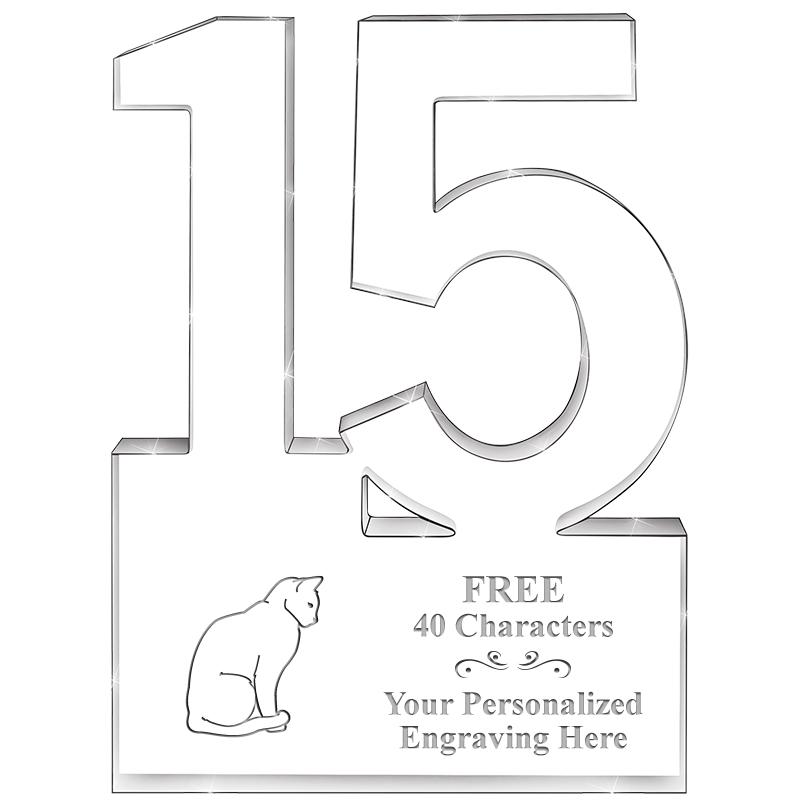 6" 15 YEARS OF SERVICE ACRYLIC