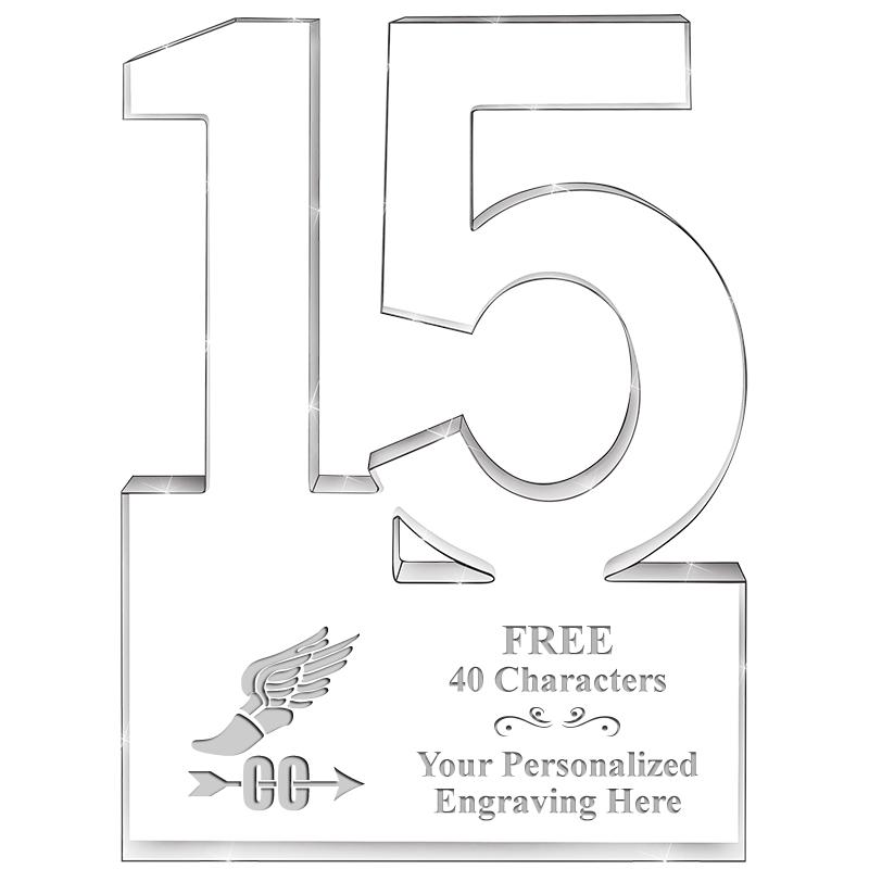 6" 15 YEARS OF SERVICE ACRYLIC