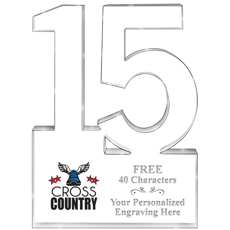 6" 15 YEARS OF SERVICE ACRYLIC