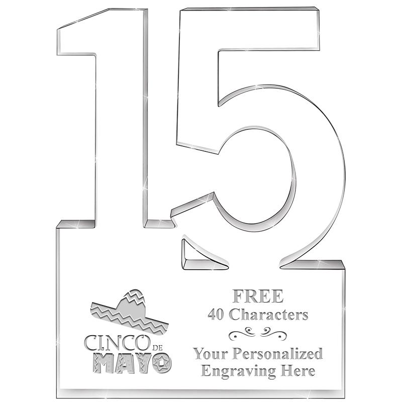 6" 15 YEARS OF SERVICE ACRYLIC