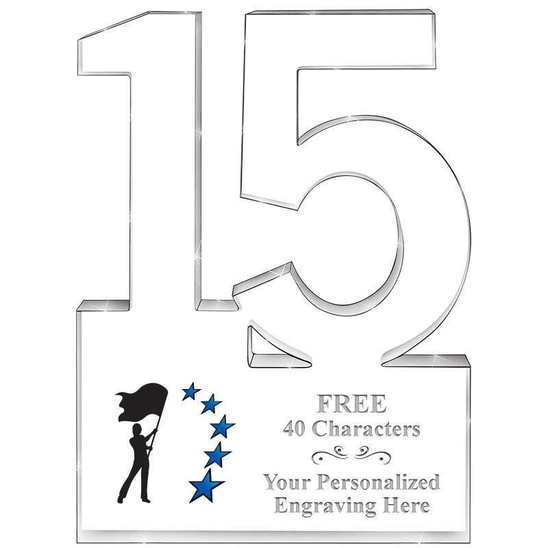 6" 15 YEARS OF SERVICE ACRYLIC