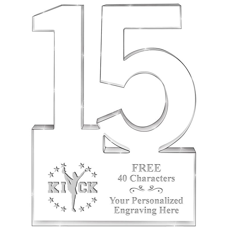 6" 15 YEARS OF SERVICE ACRYLIC