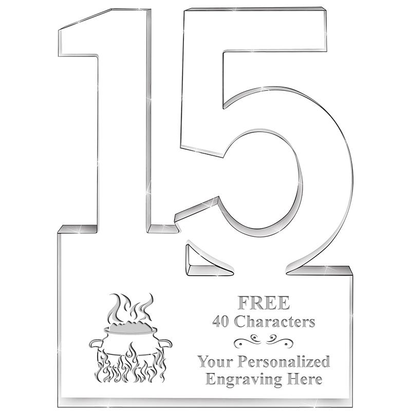 6" 15 YEARS OF SERVICE ACRYLIC