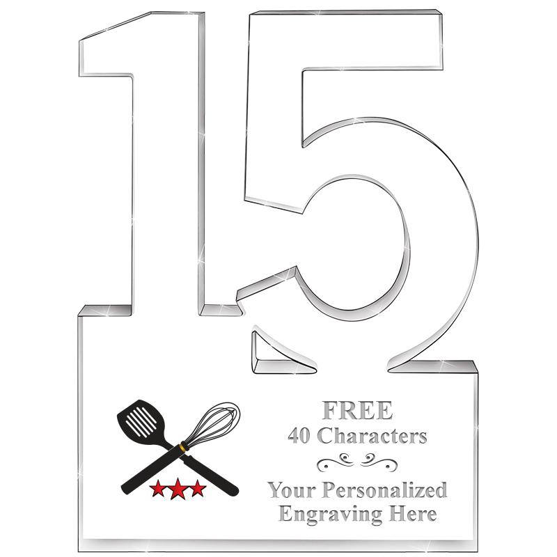 6" 15 YEARS OF SERVICE ACRYLIC