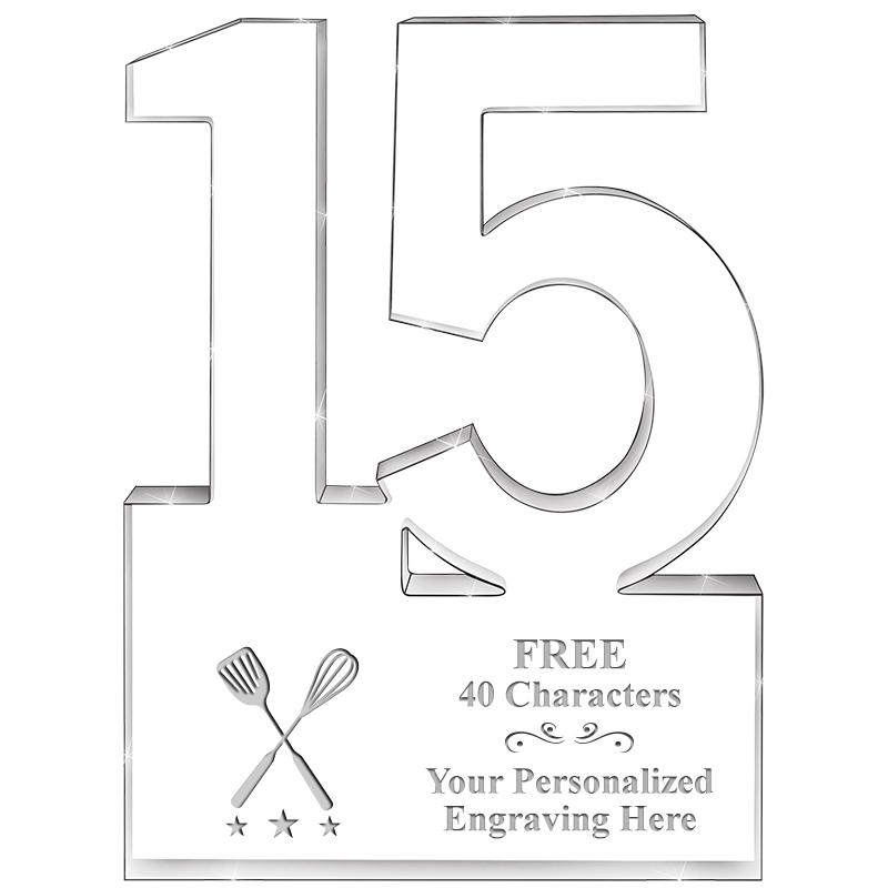 6" 15 YEARS OF SERVICE ACRYLIC