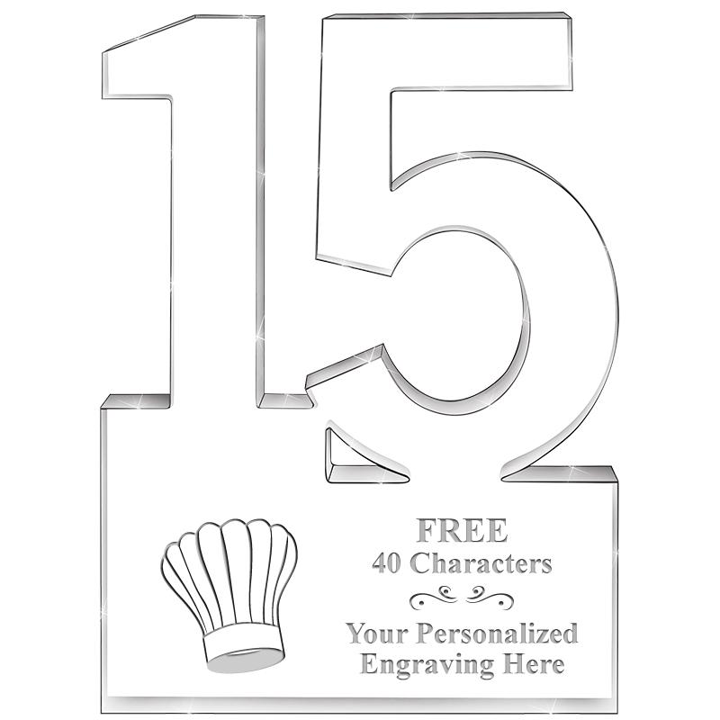 6" 15 YEARS OF SERVICE ACRYLIC